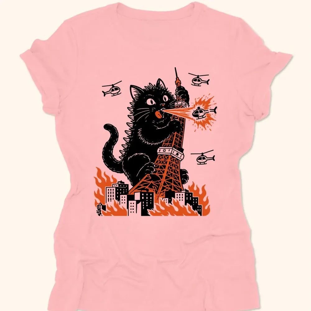 Tokyo Tower Hazard Womens Tee Pink / S 23980392826470895432 T-Shirt