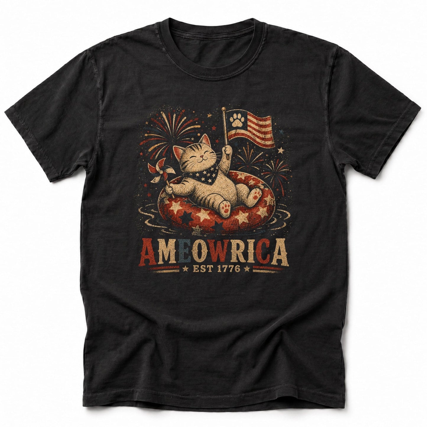 Tubing Ameowrica T-Shirt Black / S 60439263976922962209 T-Shirt