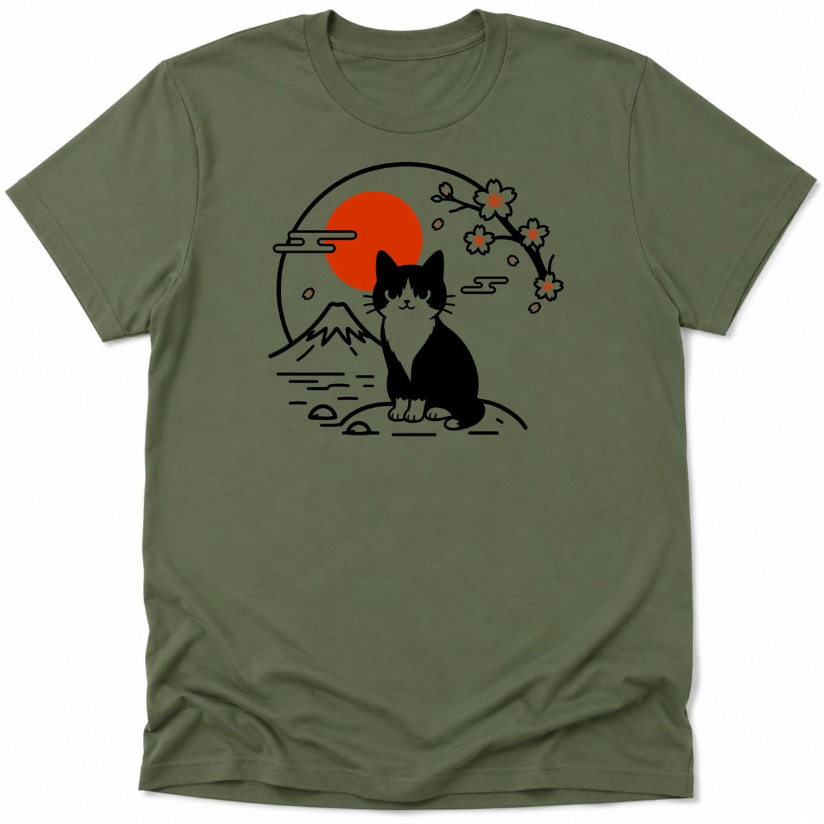 Tux Cat Everyday Softstyle Tee Military Green / S 26924160559782585957 T-Shirt