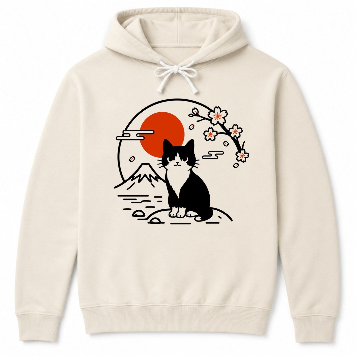 Tux Cat Hoodie S / Ivory 29976383200422690767 Hoodie