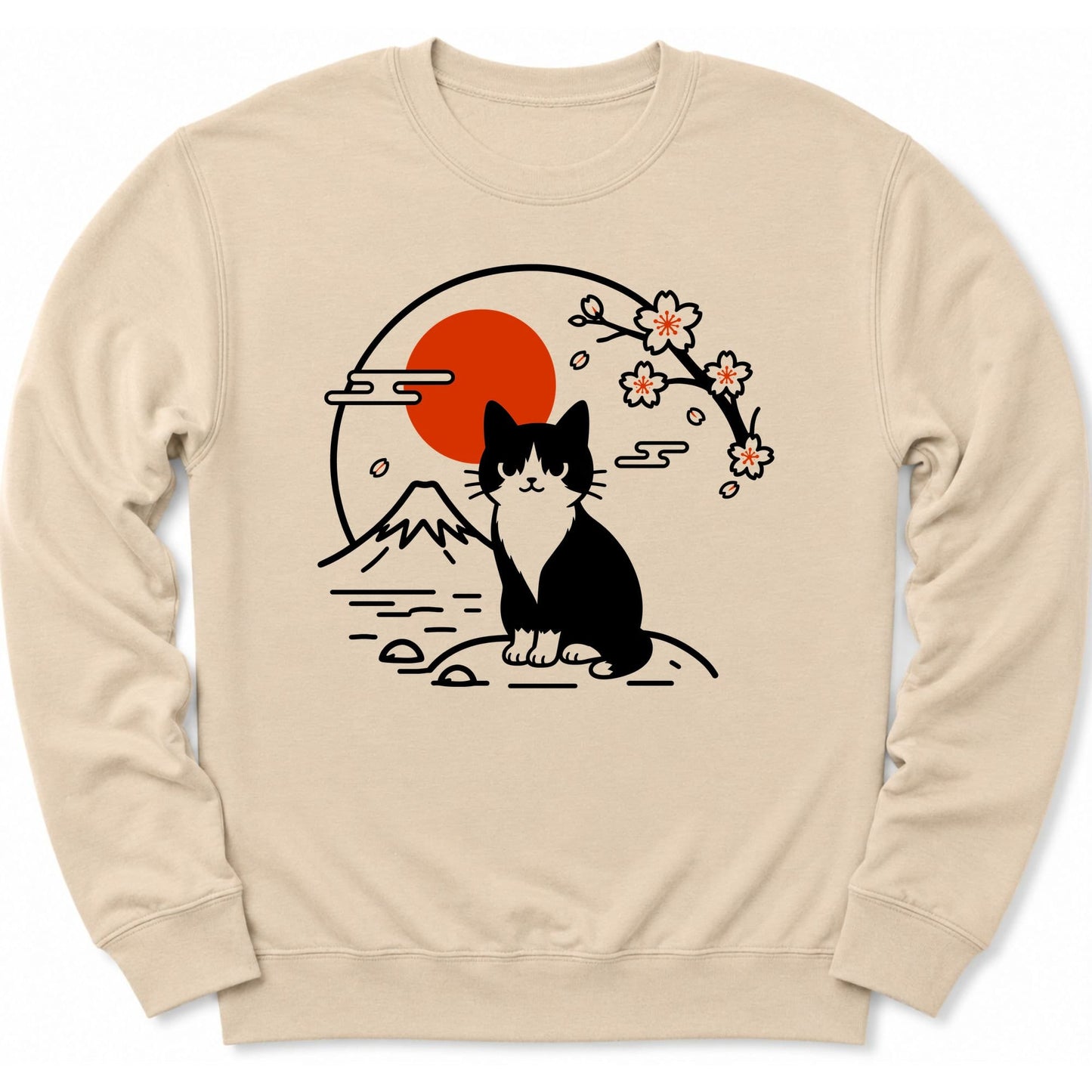Tux Cat Sweatshirt S / Sand 58354407746555908011 Sweatshirt