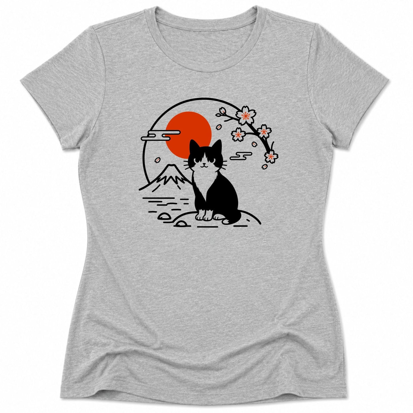 Tux Cat Womens Tee S / Athletic Heather 62453101227934748234 T-Shirt