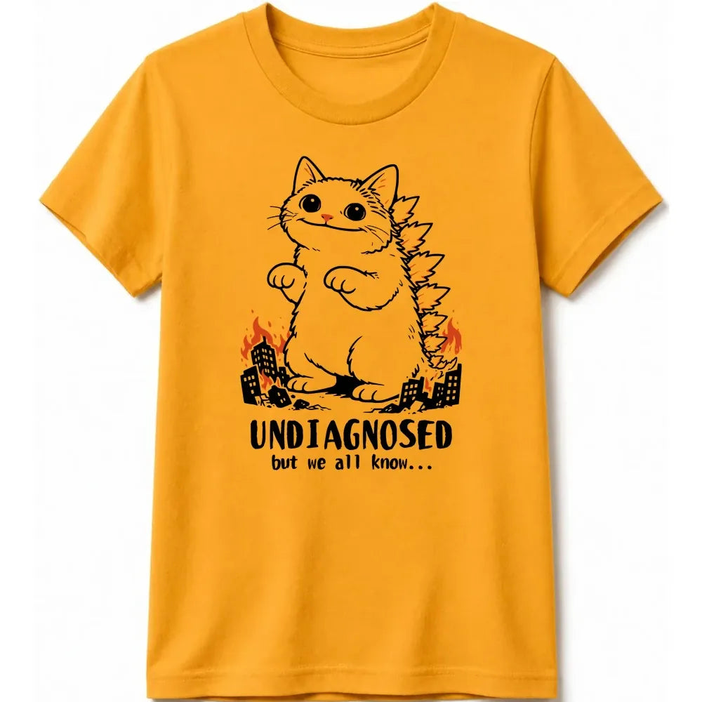 Undiagnosed Kyattojira Kids Tee Gold / S 13773270870189699598 Kids clothes