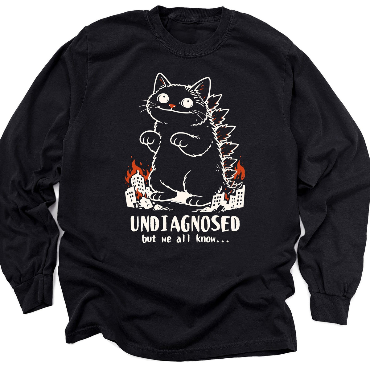 Undiagnosed Kyattojira Long Sleeve Black / M 16533659481790365666 Long-sleeve