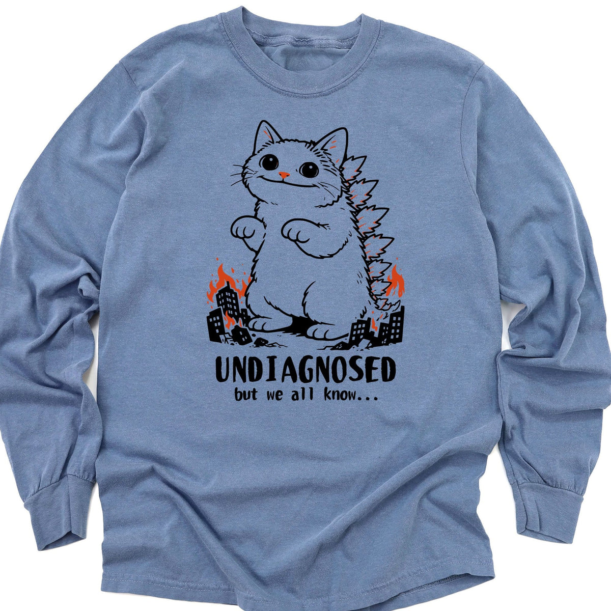 Undiagnosed Kyattojira Long Sleeve Blue Jean / M 20389059834931934014 Long-sleeve