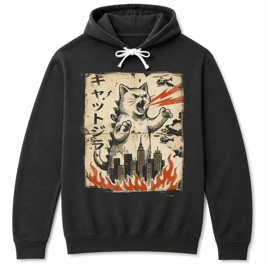 Vintage Kyattojira Hoodie Black / S 31453196849421732044 Hoodie