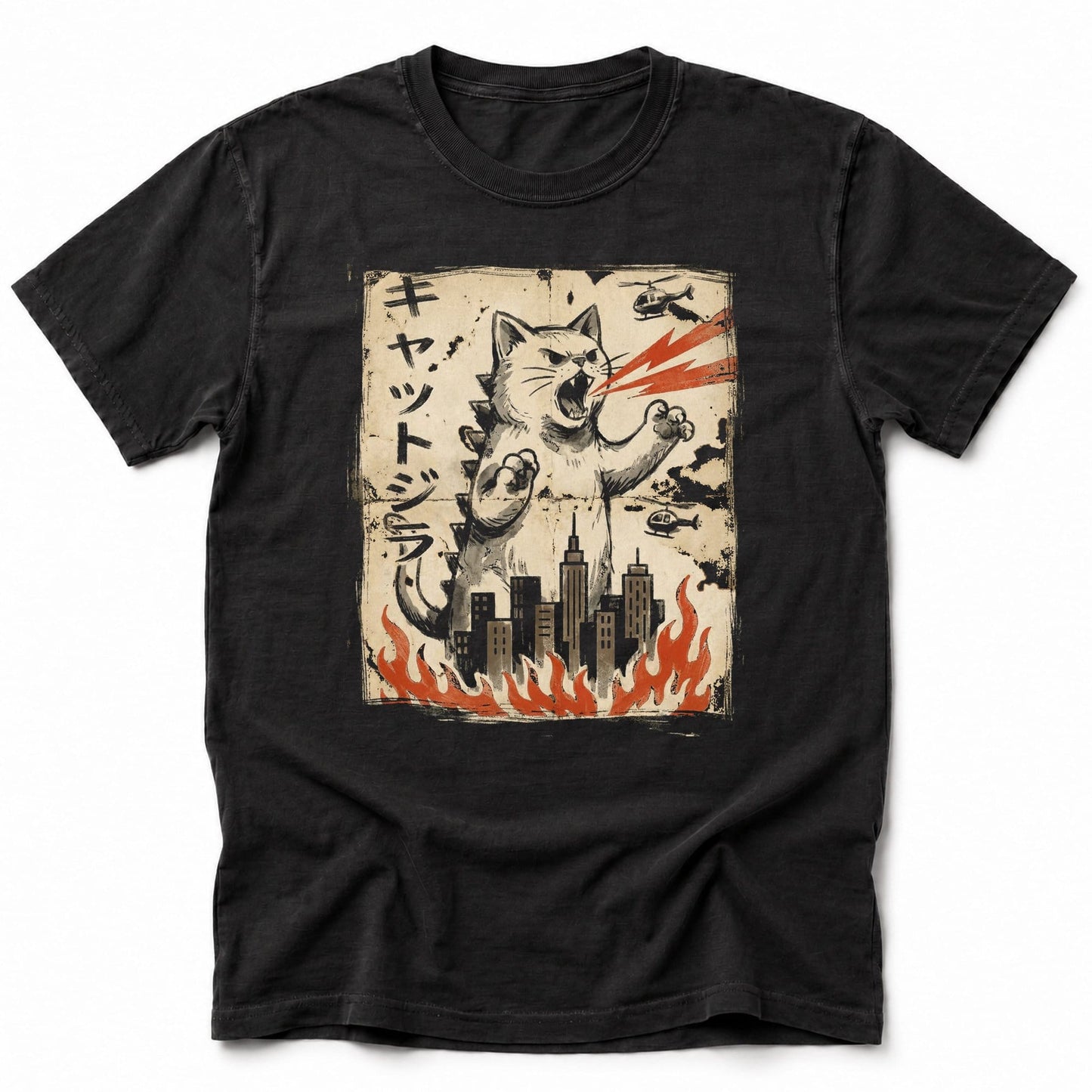 Vintage Kyattojira T-Shirt Black / S 30253490147183247999 T-Shirt