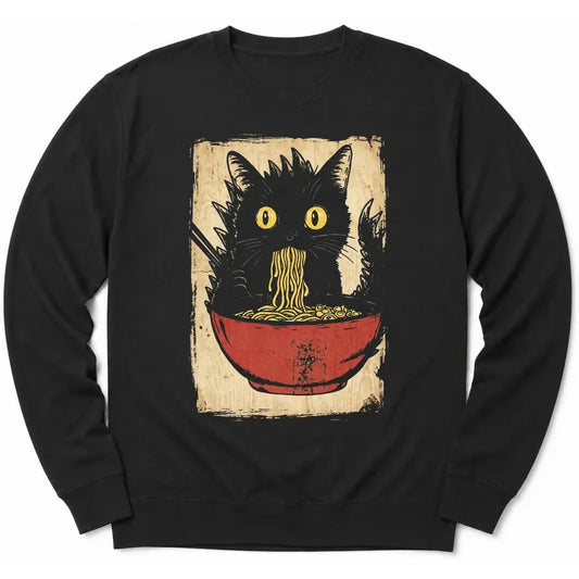 Vintage Kyattojiras Fav Ramen Sweatshirt Black / S 13016542240296755614 Sweatshirt