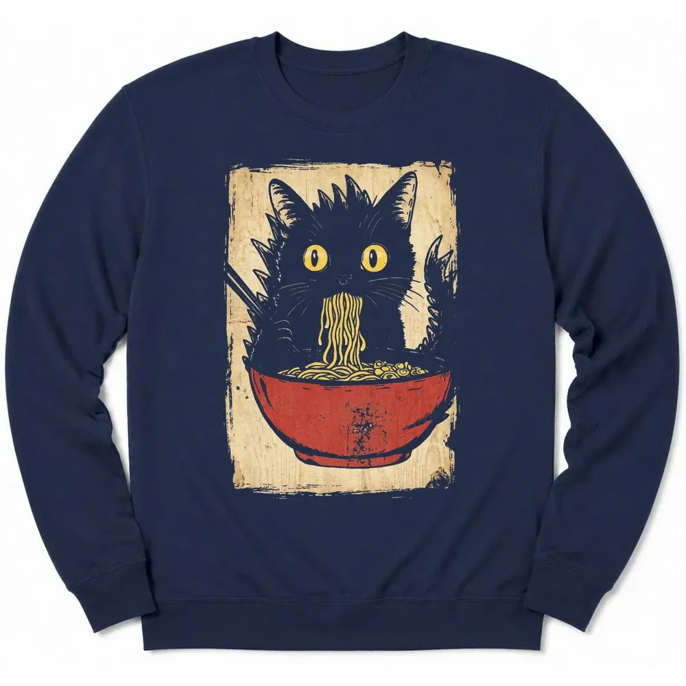 Vintage Kyattojiras Fav Ramen Sweatshirt Navy / S 12681403345175794443 Sweatshirt