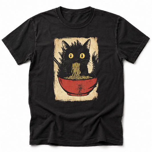 Vintage Kyattojiras Fav Ramen T-Shirt Black / S 34995147440727278195 T-Shirt