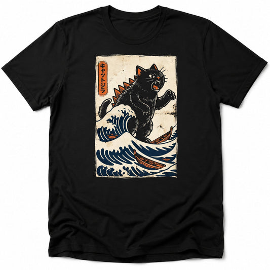 Vintage Wave of Kyattojira Everyday Softstyle Tee Black / S 20035670899143546491 T-Shirt