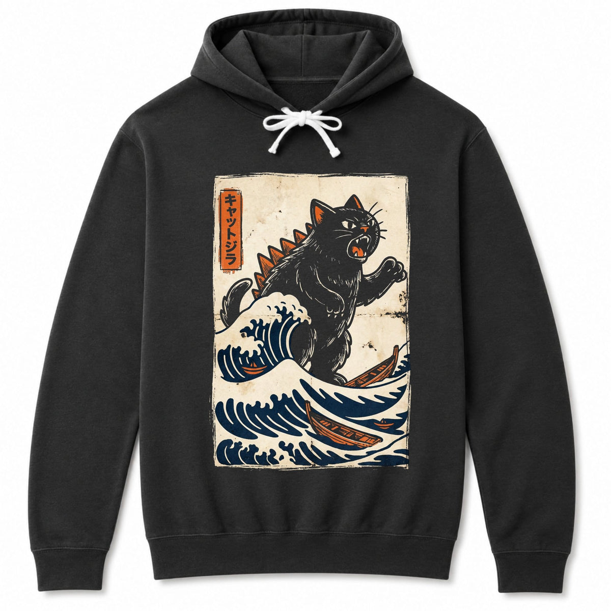 Vintage Wave Of Kyattojira Hoodie Black / M 12516590914109831052 Hoodie