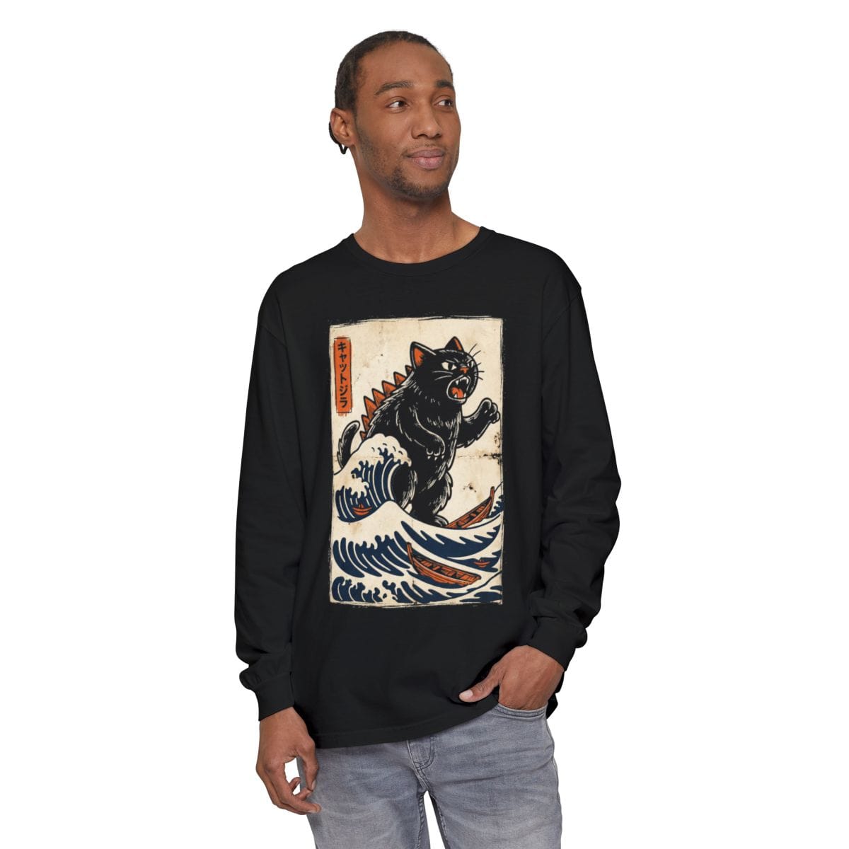 Vintage Wave Of Kyattojira Long Sleeve Long-sleeve