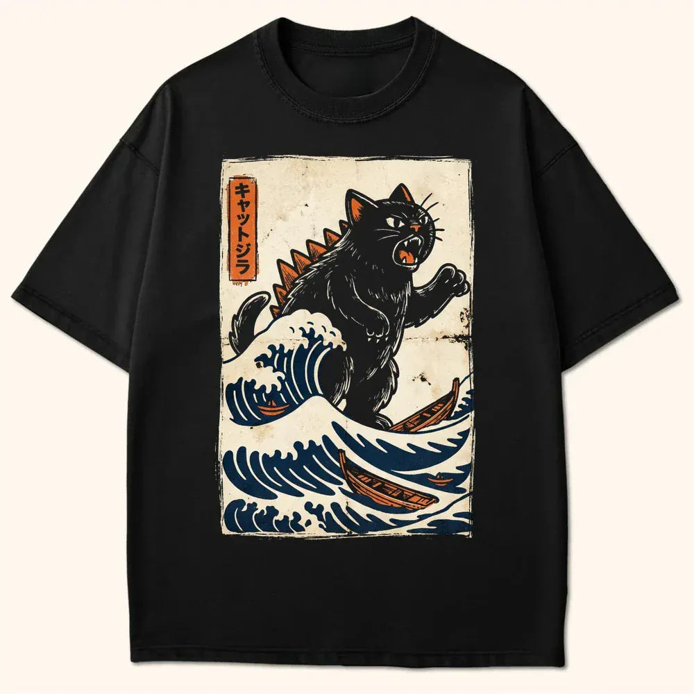 Vintage Wave Of Kyattojira T-Shirt Black / S 25476922149375507597 T-Shirt