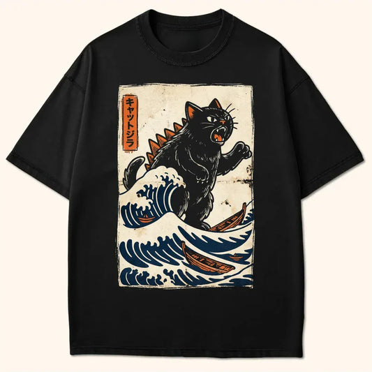 Vintage Wave Of Kyattojira T-Shirt Black / S 25476922149375507597 T-Shirt