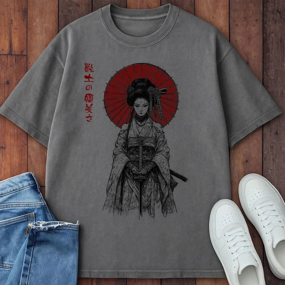 Warrior Elegance T-Shirt Grey / S 10609953089441885144 T-Shirt