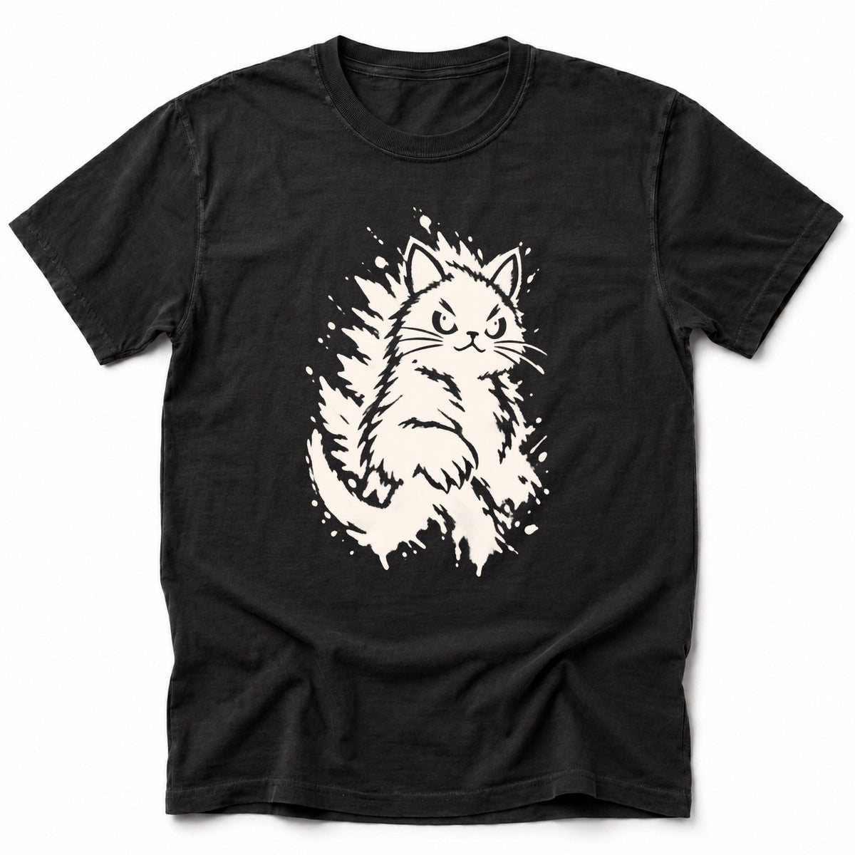 Watercolor Meow T-Shirt Black / S 96257590188386994753 T-Shirt