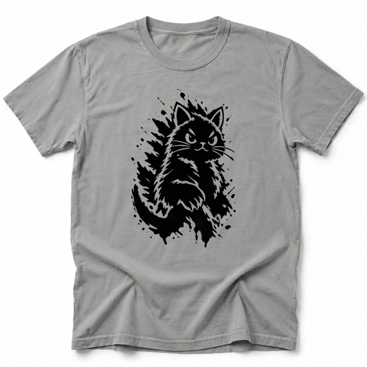 Watercolor Meow T-Shirt Grey / S 30569783889063267167 T-Shirt