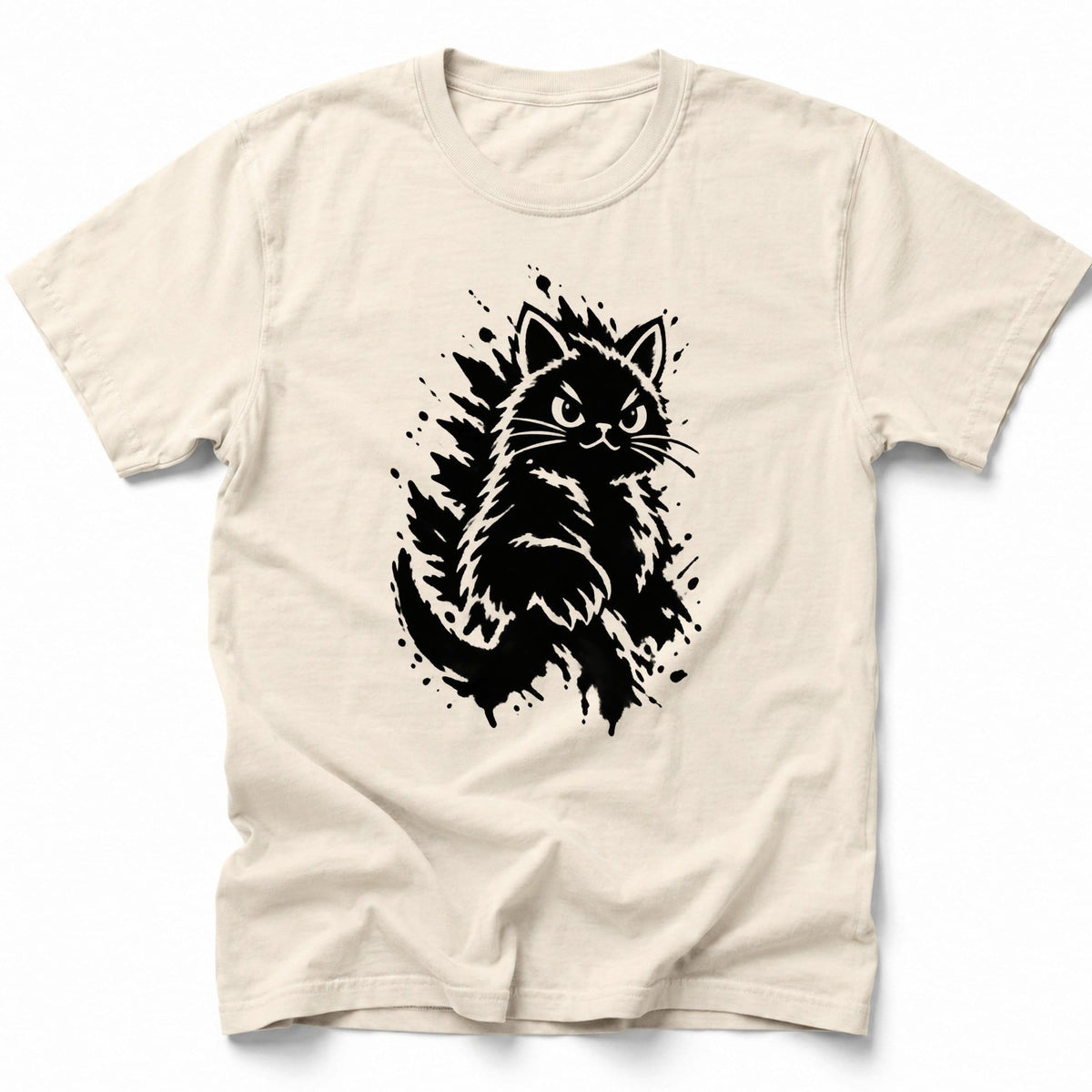 Watercolor Meow T-Shirt Ivory / S 32829300494533251892 T-Shirt