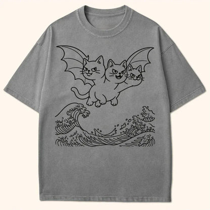 Wave Of King Nekodorah T-Shirt Grey / S 23183157131295405762 T-Shirt