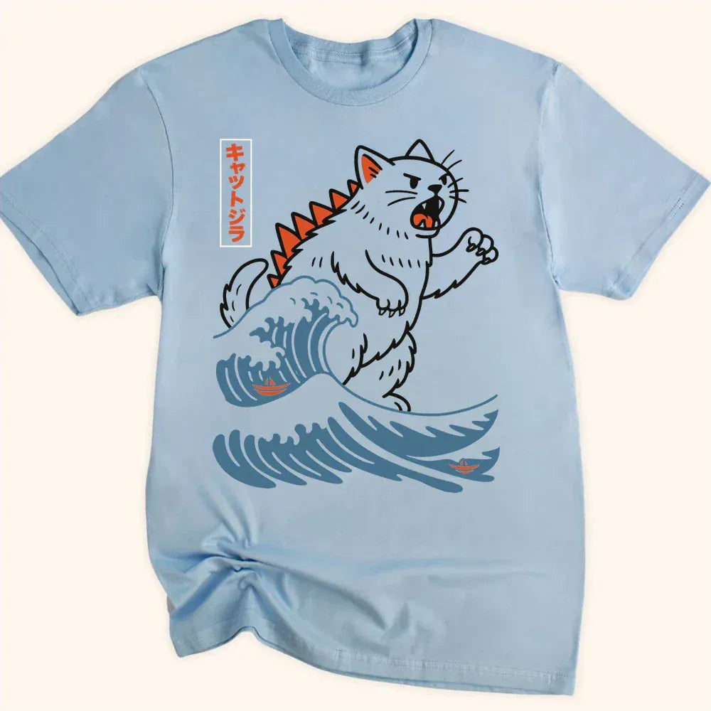 Wave Of Kyattojira Everyday Softstyle Tee Light Blue / S 12945796969939910973 T-Shirt