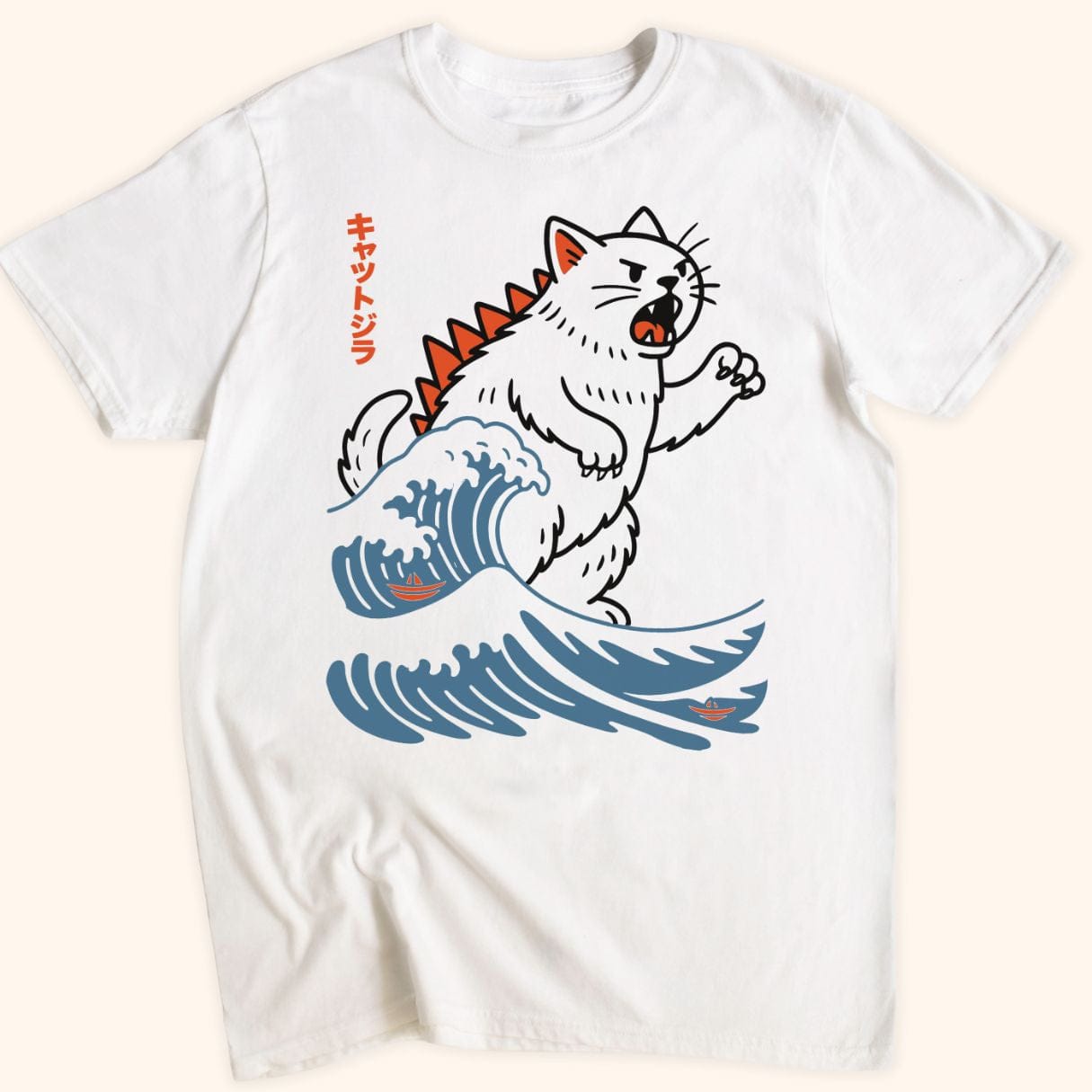 Wave Of Kyattojira Everyday Softstyle Tee White / S 17518938975461829618 T-Shirt