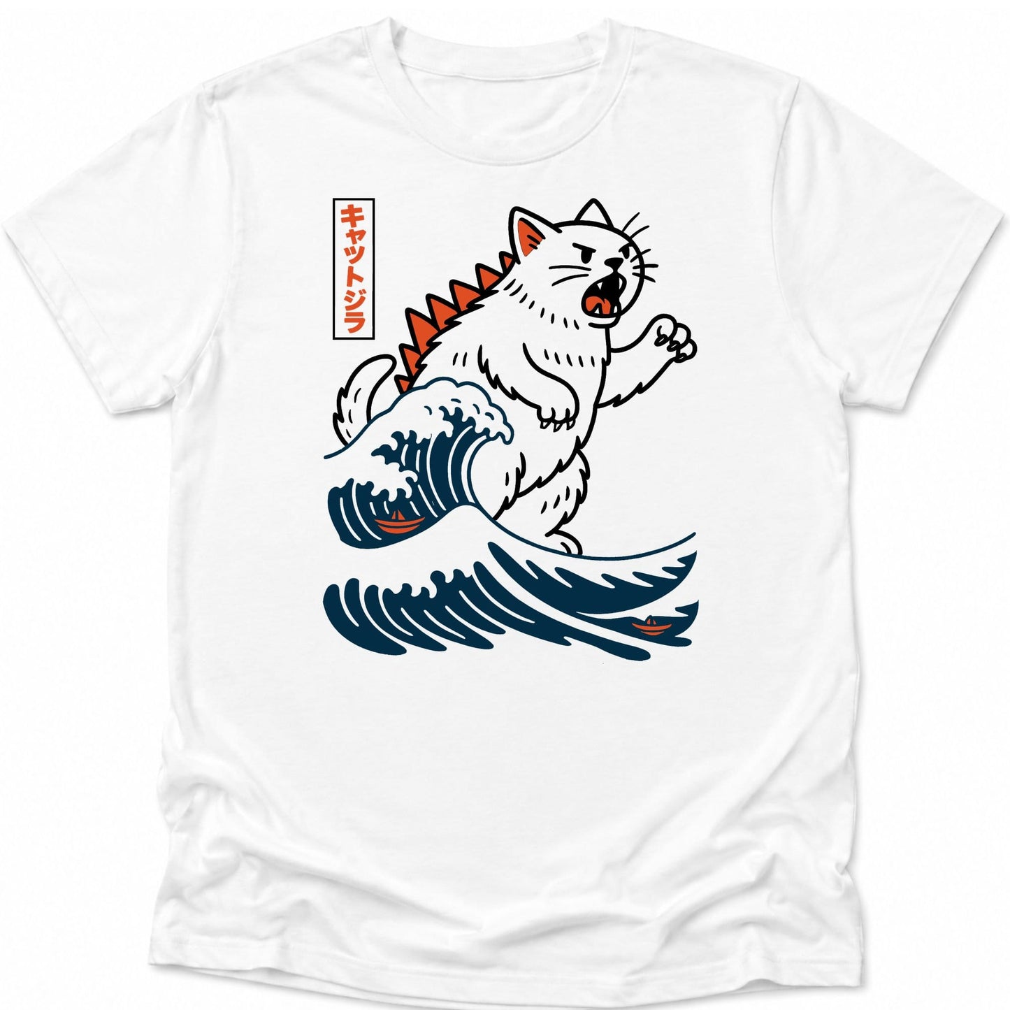 Wave of Kyattojira Everyday Softstyle Tee White / S 30797556394527691031 T-Shirt