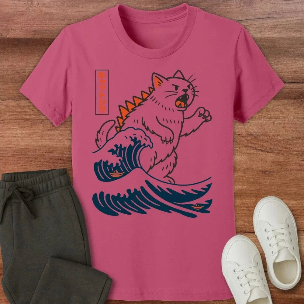 Wave Of Kyattojira Kids T-Shirt Berry / S 13726205514798211104 Kids clothes