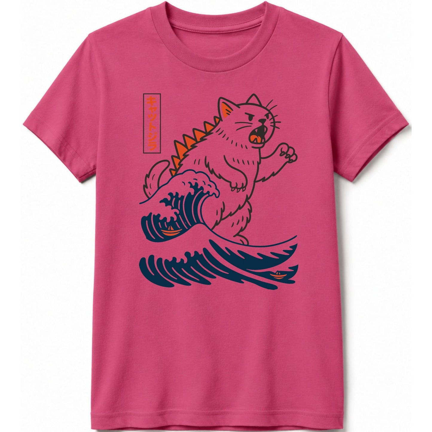 Wave Of Kyattojira Kids Tee Berry / S 13726205514798211104 Kids clothes