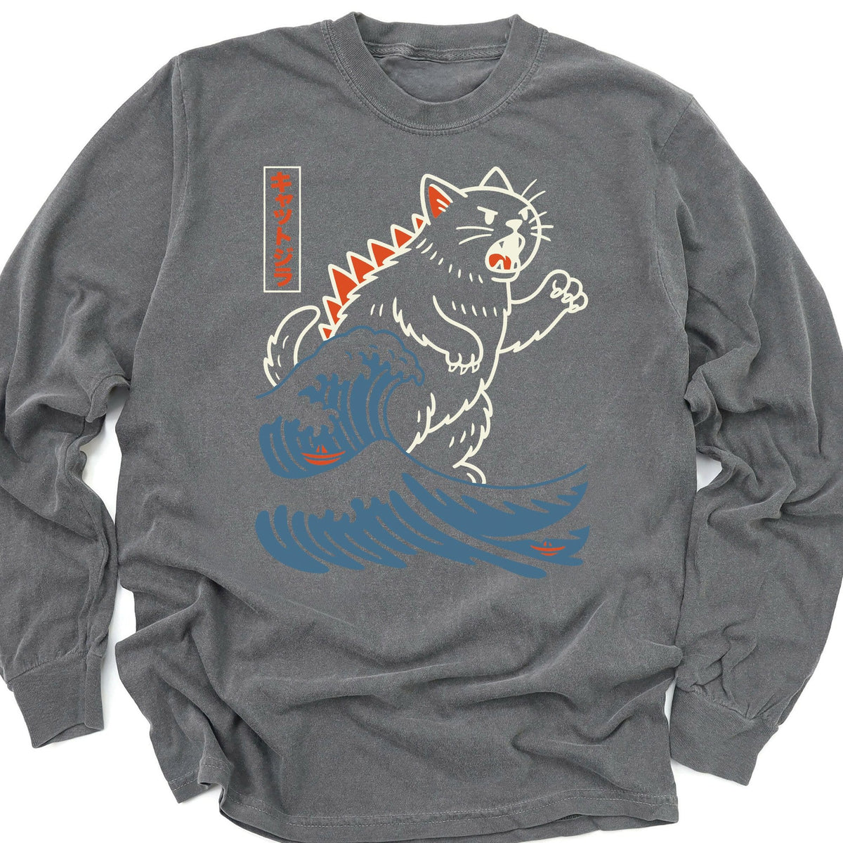 Wave Of Kyattojira Long Sleeve Pepper / M 28070718124234331873 Long-sleeve