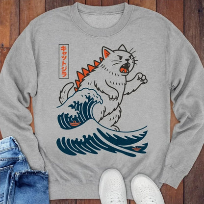 Wave Of Kyattojira Sweatshirt Sport Grey / S 10145784601657504778 Sweatshirt