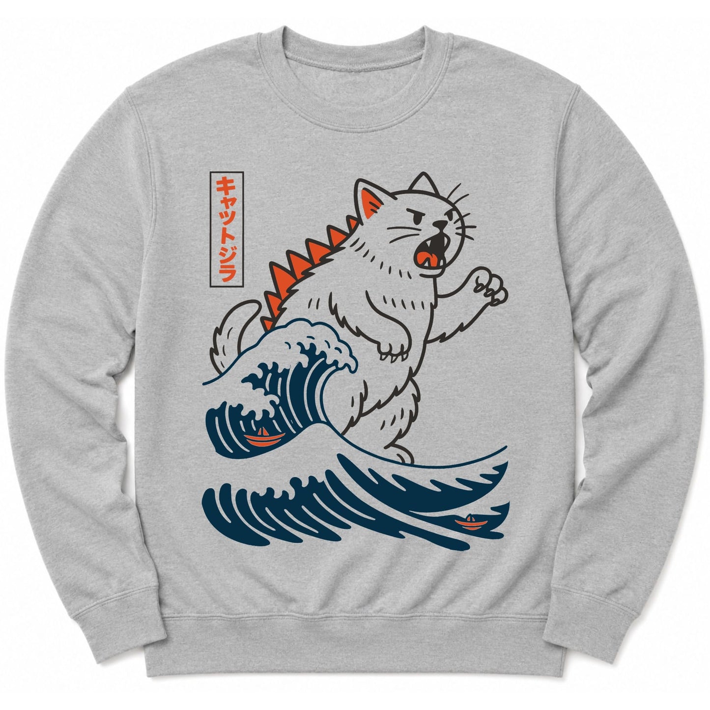 Wave Of Kyattojira Sweatshirt Sport Grey / S 10145784601657504778 Sweatshirt