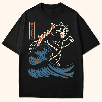 Wave Of Kyattojira T-Shirt Black / S 92774041714560490252 T-Shirt