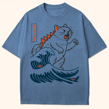 Wave Of Kyattojira T-Shirt Blue Jean / S 21613431502157239678 T-Shirt