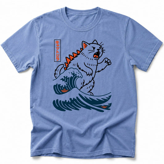 Wave Of Kyattojira T-Shirt Blue Jean / S 21613431502157239678 T-Shirt
