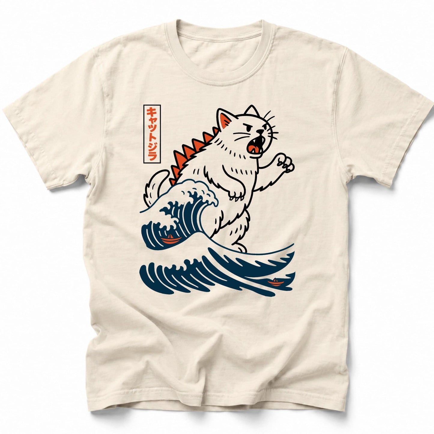 Wave Of Kyattojira T-Shirt Ivory / S 33634889043880665904 T-Shirt