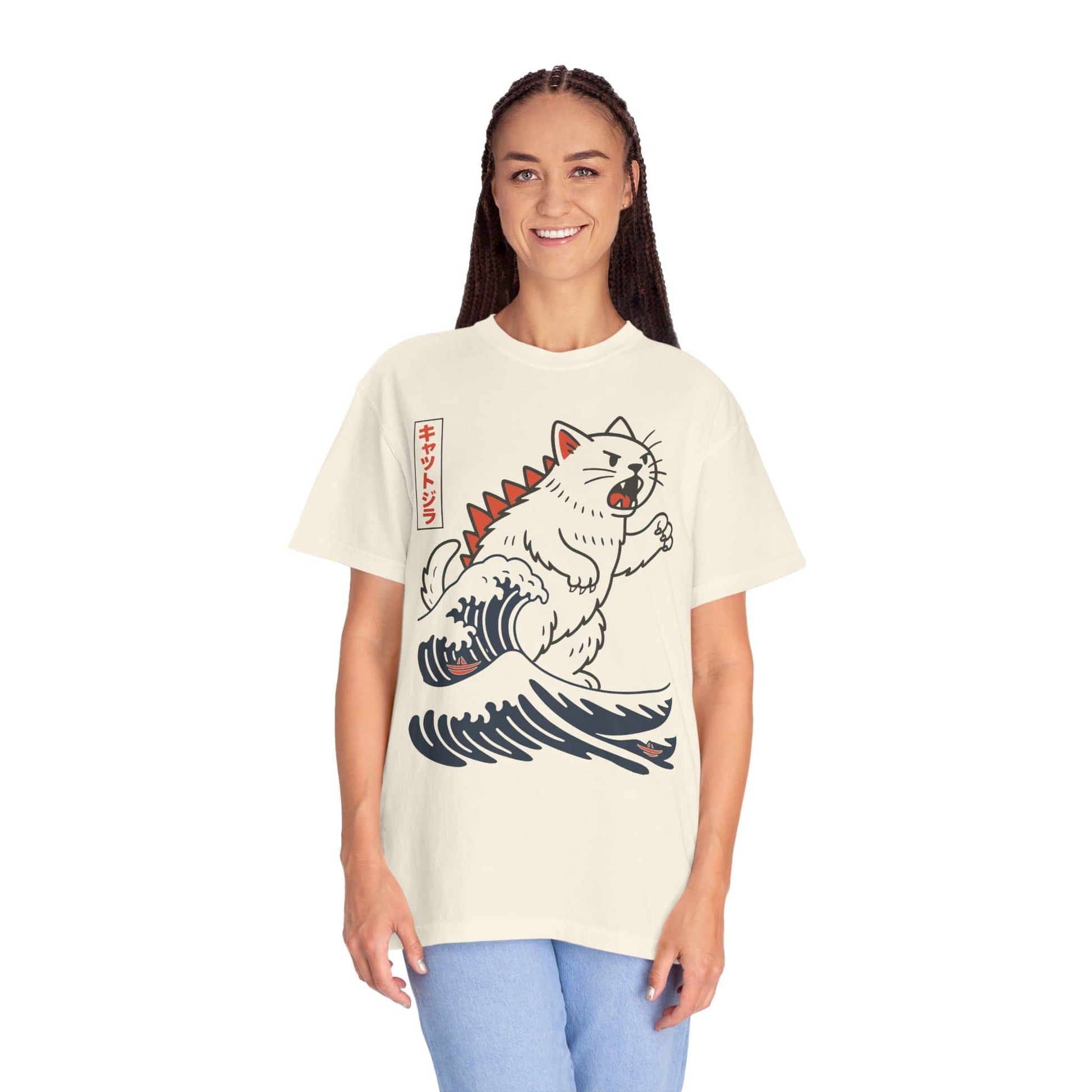Wave Of Kyattojira T-Shirt  – Softest Cat Tee on Earth T-Shirt