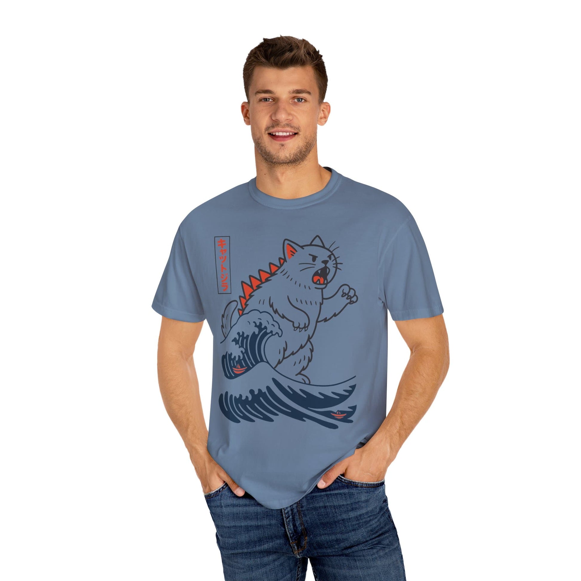 Wave Of Kyattojira T-Shirt  – Softest Cat Tee on Earth T-Shirt