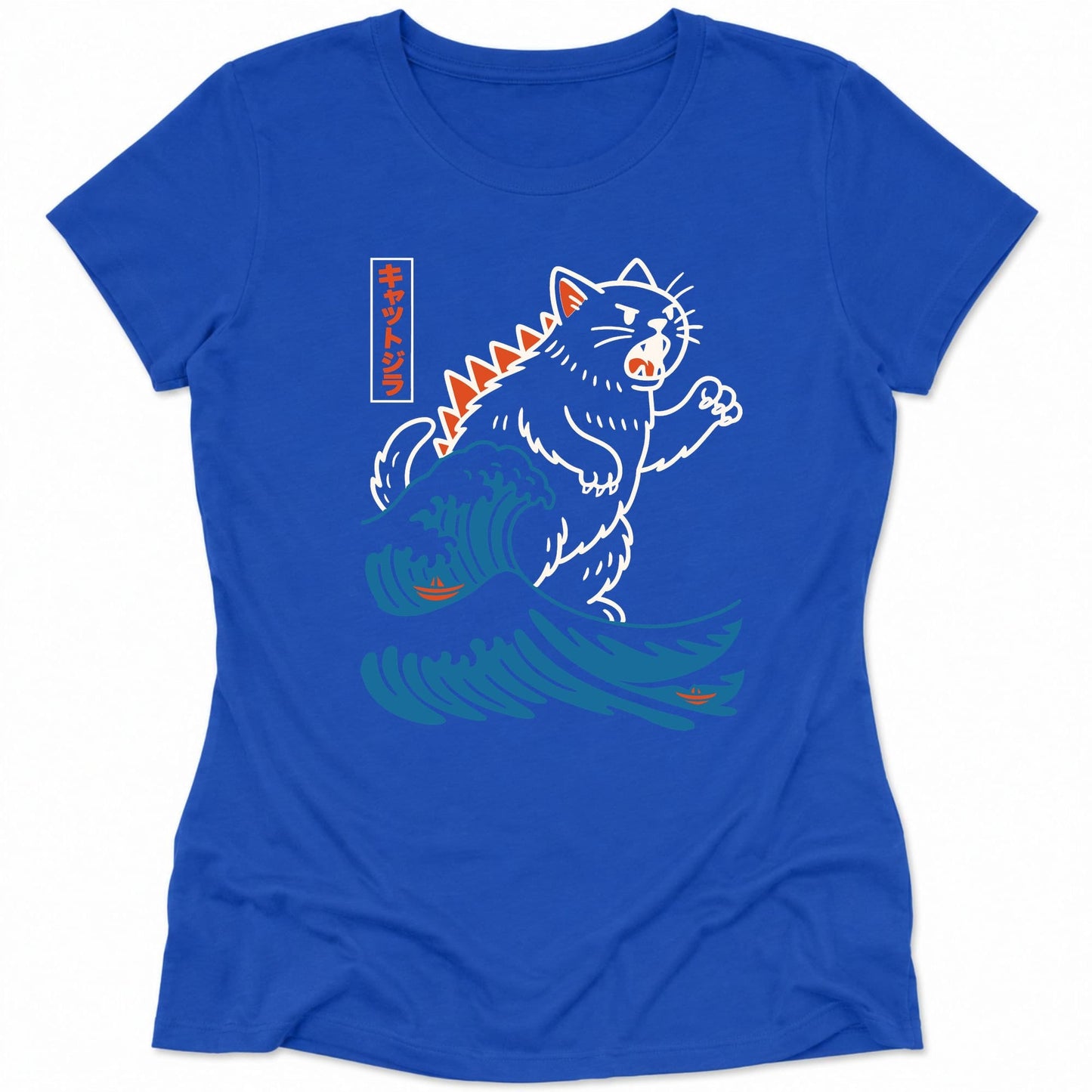 Wave of Kyattojira Womens Tee True Royal / S 32529030689255893156 T-Shirt