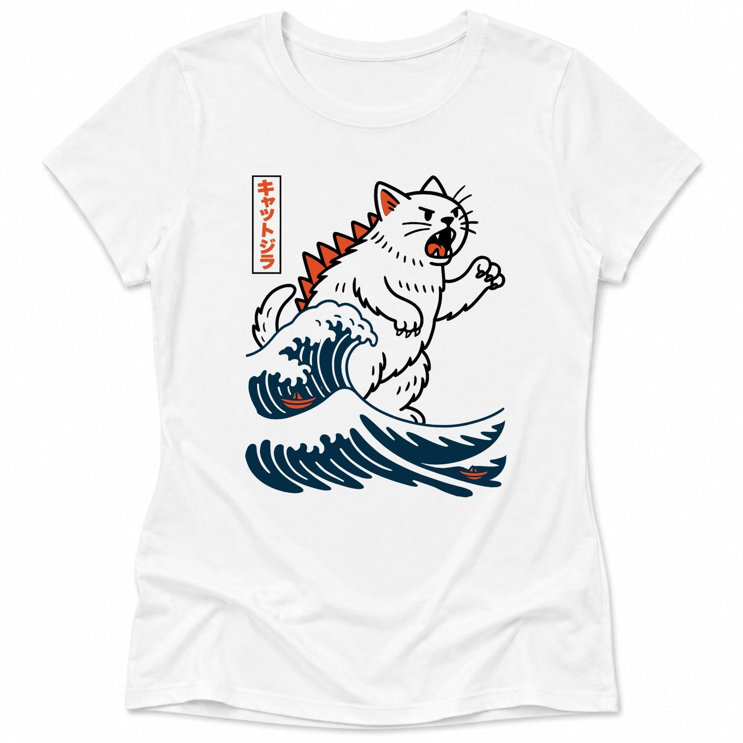 Wave of Kyattojira Womens Tee White / S 18642055520246836494 T-Shirt
