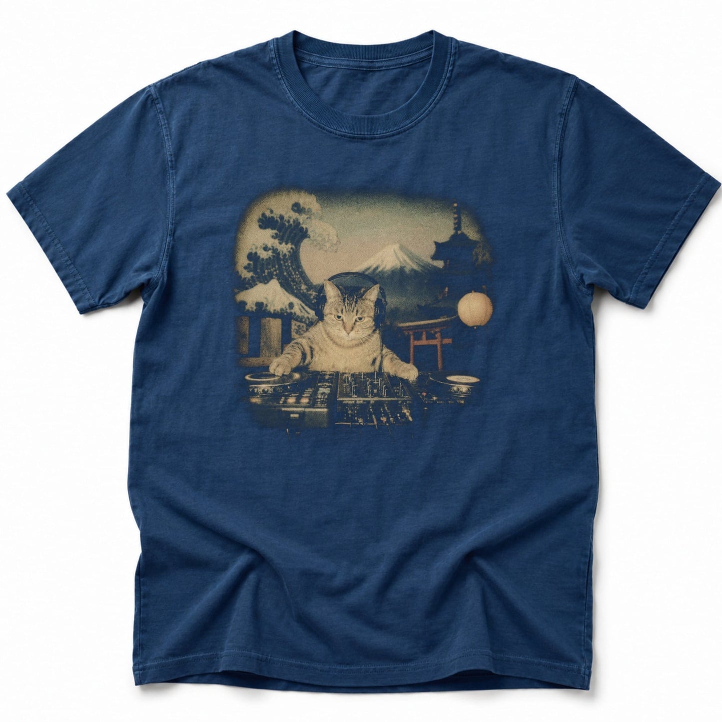 Wave Remix T-Shirt Navy / S 29037309971732257061 T-Shirt