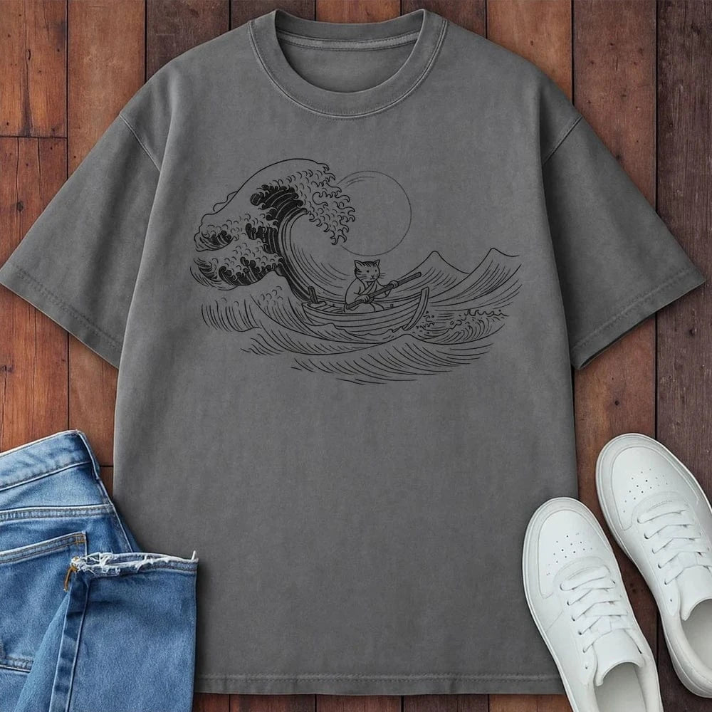 Wave Rider T-Shirt Grey / S 66043998595433853268 T-Shirt