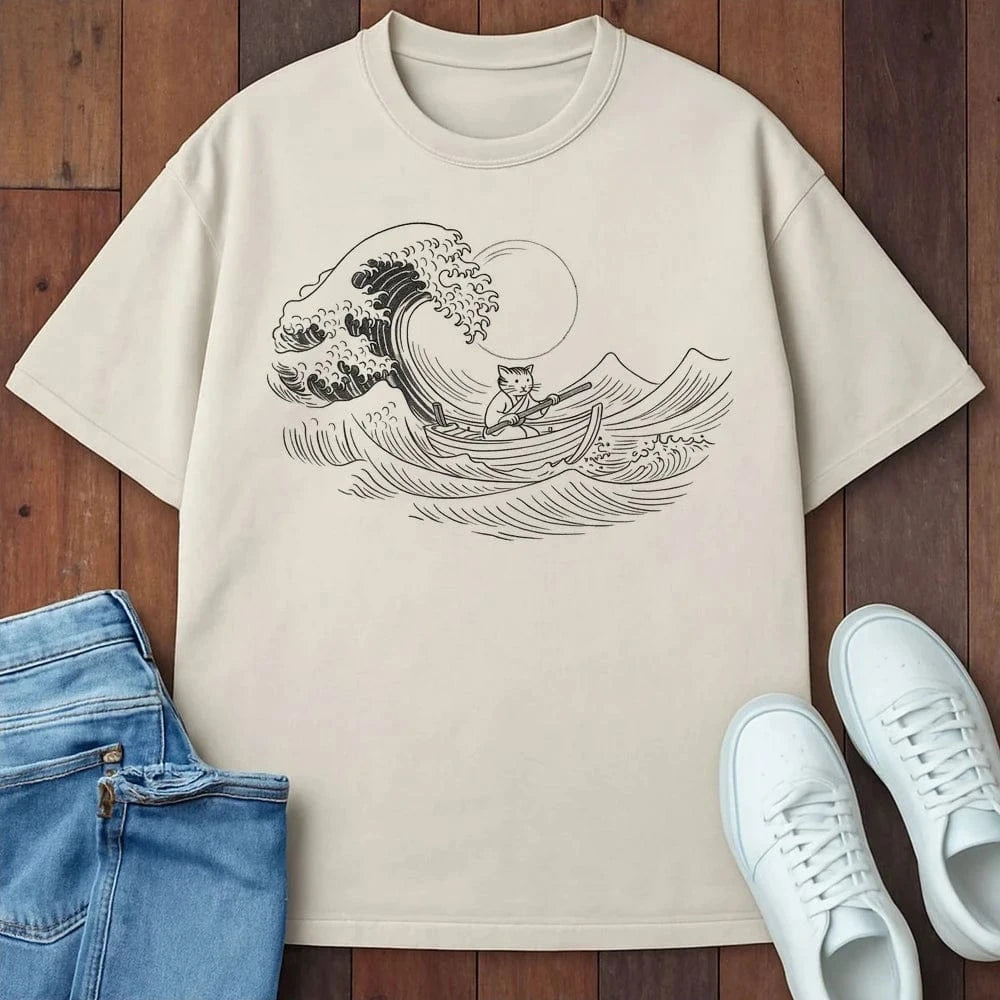 Wave Rider T-Shirt Ivory / S 10485966611791307786 T-Shirt