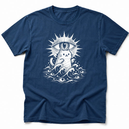 Weirdcore Kyattojira Rising T-Shirt Navy / S 15212698419047792115 T-Shirt