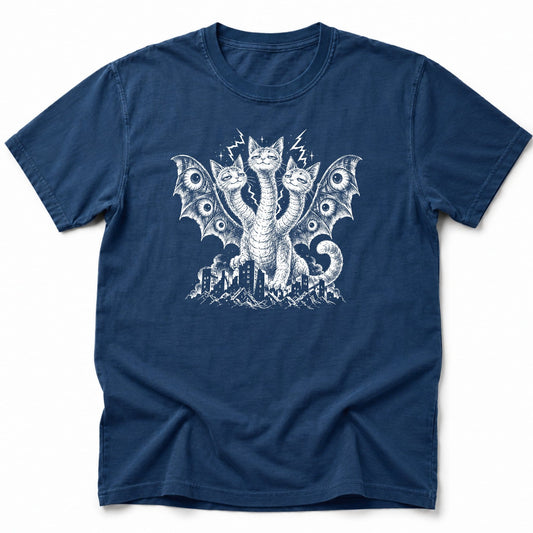 Weirdcore Nekodorah T-Shirt Navy / S 11155704293466095674 T-Shirt