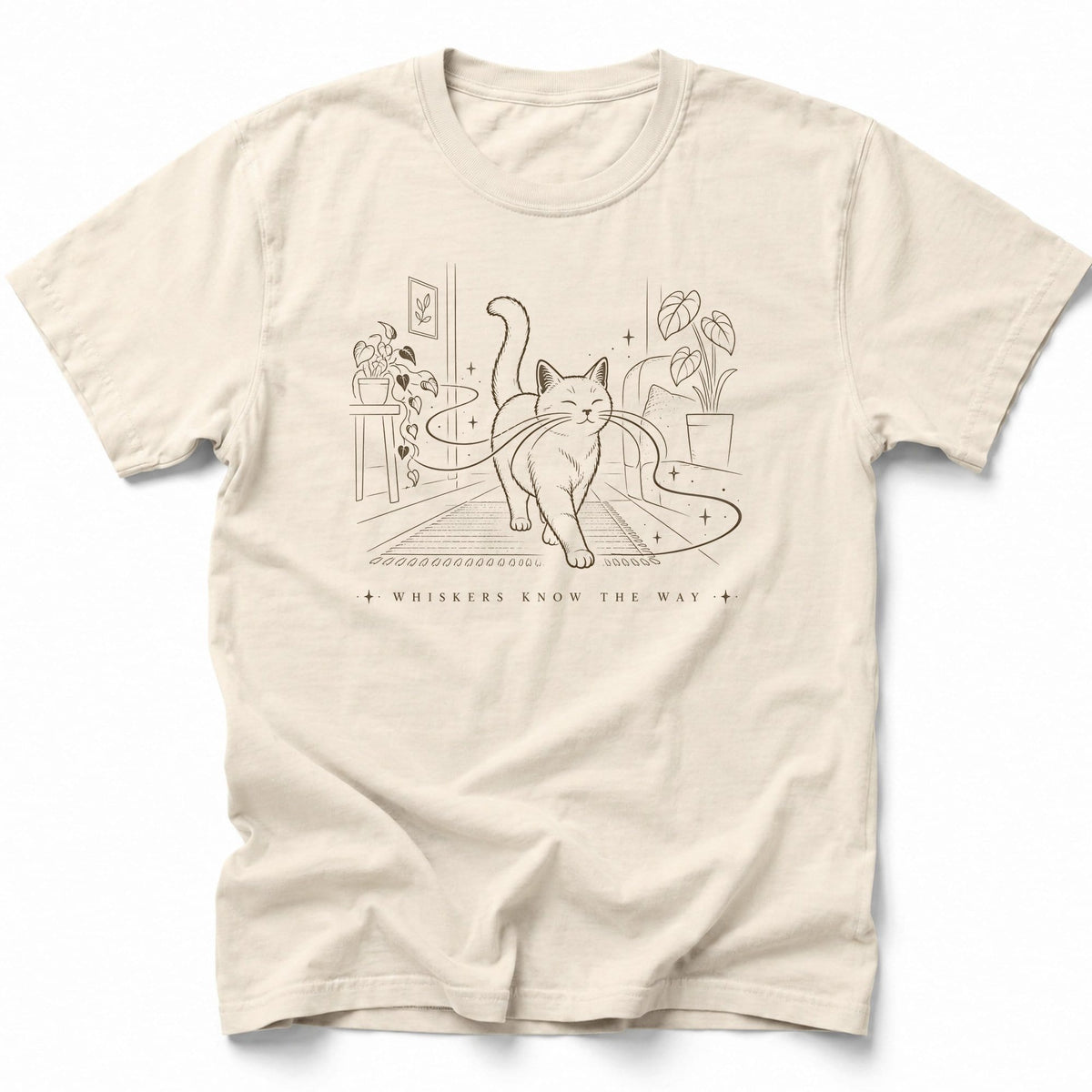 Whiskers Know the Way T-Shirt Ivory / S 14330863518805082408 T-Shirt