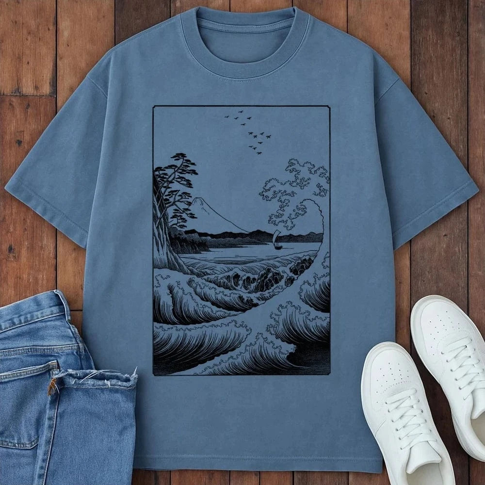 Whispering Shores T-Shirt Blue Jean / S 16849070981759331012 T-Shirt
