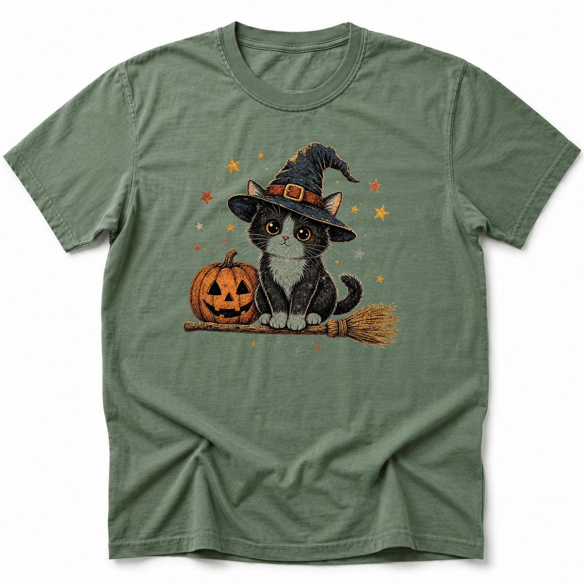 Witchy Cat T-Shirt Moss / S 71305765055440156386 T-Shirt