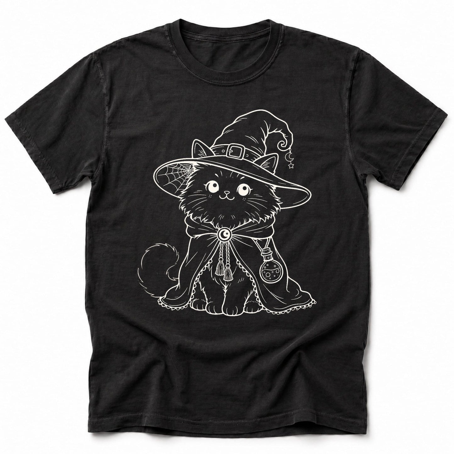 Witchy Whiskers T-Shirt Black / S 14775028733734187780 T-Shirt