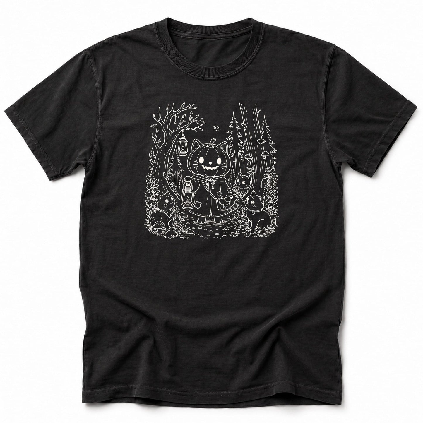 Woodland Neko T-Shirt Black / S 26476866535094740473 T-Shirt